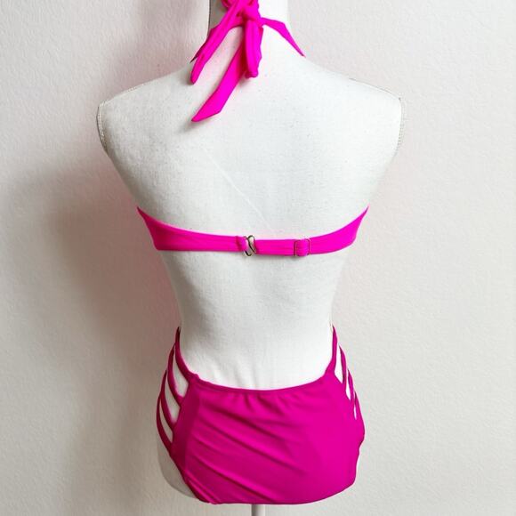 Tempt Me Pink One Piece Women Swimsuit Size Medium Brand New - Picture 2 of 6